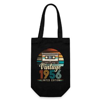 70-jähriges Jubiläum 1956 Geburtstagsgeschenk - Geschenkbeutel für Flaschen - Schwarz - Vorne