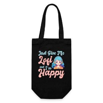 Lofi Hip Hop Relaxing Jazz Music Mix Genre Lofi - Gift Bag for Bottles - black - Front