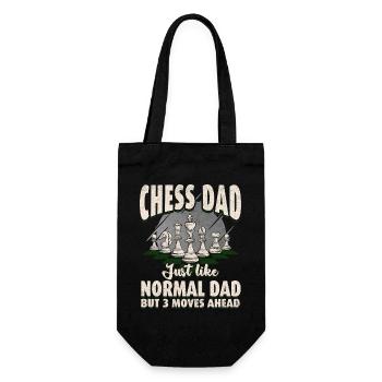 Chess Daddy: 3 moves ahead - Gift Bag for Bottles - black - Front