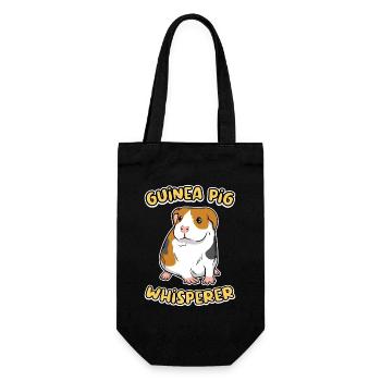 Guinea Pig Whisperer Cute Pet Lover Design - Gift Bag for Bottles - black - Front