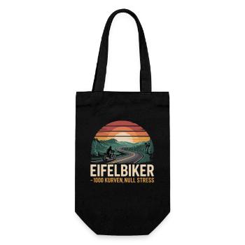 Eifelbiker 1000 Curves Zero Stress Motorcycle Eifel - Gift Bag for Bottles - black - Front