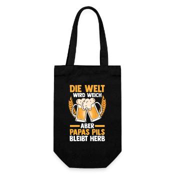 Beer Father Father's Day Dad - Gift Bag for Bottles - black - Front
