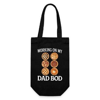 Pies für den Dad Bod - Geschenkbeutel für Flaschen - Schwarz - Vorne