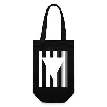 triangle and lines geometric design - Gift Bag for Bottles - black - Front
