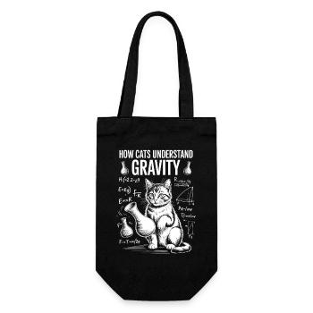 Dictions de chats de physique Blague de maths Cadeau de physique - Sac à bouteille - noir - Devant