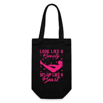 Fitness Fanatics A Beauty Sit-Up Like Beast - Gift Bag for Bottles - black - Front
