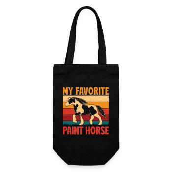Hobby Horse Rider PAint Horse English Riding Horse - Geschenkbeutel für Flaschen - Schwarz - Vorne