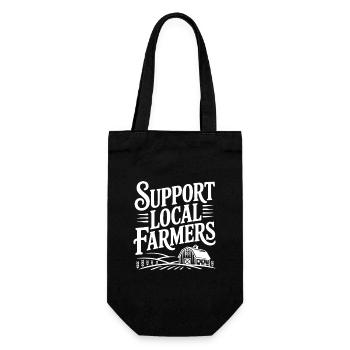 Support Local Farmers - Gift Bag for Bottles - black - Front