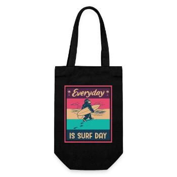 Everyday IS SURF DAY Gorilla Surfer Beach Vibes - Gift Bag for Bottles - black - Front