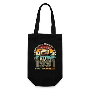 Cadeau du 35e anniversaire Mari Année Mars 1991 - Sac à bouteille - noir - Devant