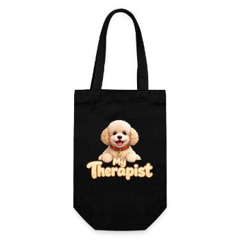 Poodle My Therapist - Gift Bag for Bottles - black - Front
