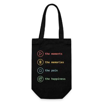 Pleine conscience, moments, souvenirs, bonheur - Sac à bouteille - noir - Devant