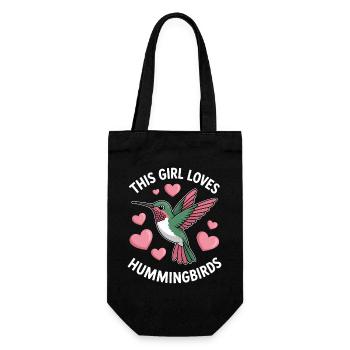 Hummingbird Sayings Hummingbird Funny Hummingbird Gift - Gift Bag for Bottles - black - Front
