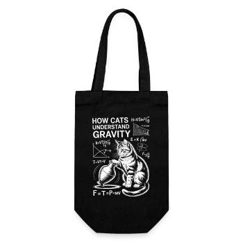 Dictions de chats de physique Blague de maths Cadeau de physique - Sac à bouteille - noir - Devant
