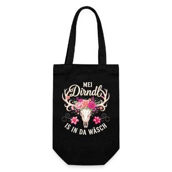 Trachtenshirt Damen Trachten T-shirt Dirndl Tenue - Sac à bouteille - noir - Devant