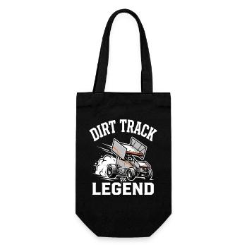 Dirt Track Legend Sprintcar Motiv - Geschenkbeutel für Flaschen - Schwarz - Vorne