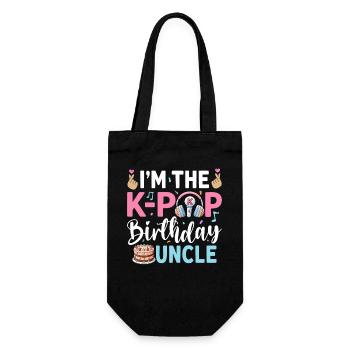 I'm The K-Pop Birthday Uncle - Gift Bag for Bottles - black - Front