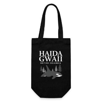 Haida Gwaii Orca  - Geschenkbeutel für Flaschen - Schwarz - Vorne