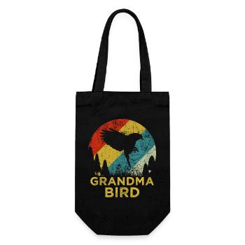T-shirt rétro des années 70 Mama Bird pour la fête des mères - Sac à bouteille - noir - Devant