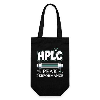 High Performance Liquid Chromatography HPLC Peak - Geschenkbeutel für Flaschen - Schwarz - Vorne