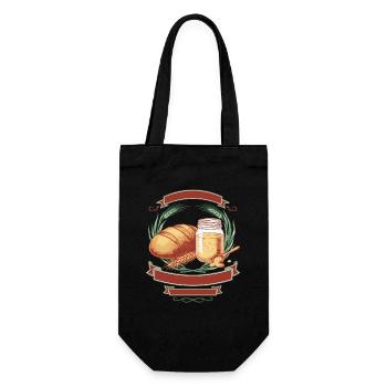 sourdough Bread Baking Baker Sourdough Starter Jar - Gift Bag for Bottles - black - Front