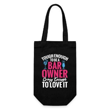  Bar Owner Bartending Cocktail Glasses Barmaid - Gift Bag for Bottles - black - Front