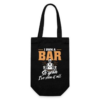 Barman Barman, Passionné de bar, Propriétaire de cocktail et de bar - Sac à bouteille - noir - Devant