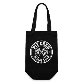 Pit Crew Social Club Rennsport - Geschenkbeutel für Flaschen - Schwarz - Vorne