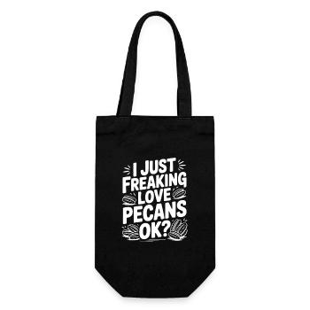 Ich liebe Pekannüsse einfach, okay? - Geschenkbeutel für Flaschen - Schwarz - Vorne