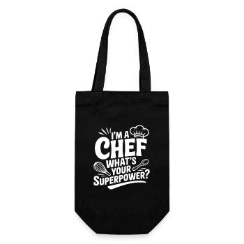 Je suis chef. Quel est ton super-pouvoir ? - Sac à bouteille - noir - Devant
