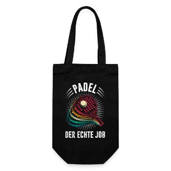 Padel game PADEL THE REAL JOB Padel Sports Funny - Gift Bag for Bottles - black - Front