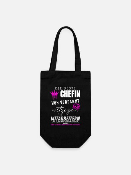 beste Chefin von verdammt witzigen Mitarbeitern - Gift Bag for Bottles - black