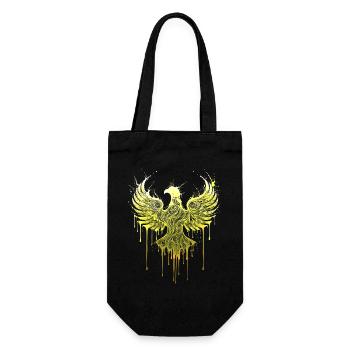 Phénix d’or – Silhouette d’aigle noble art de rue - Sac à bouteille - noir - Devant