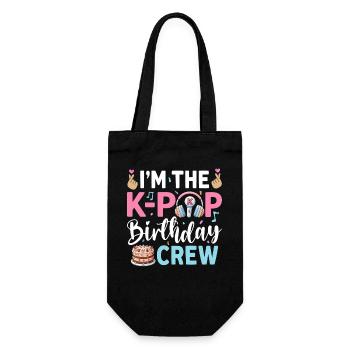 I'm The K-Pop Birthday Crew - Geschenkbeutel für Flaschen - Schwarz - Vorne