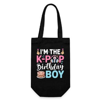 I'm The K-Pop Birthday Boy - Geschenkbeutel für Flaschen - Schwarz - Vorne