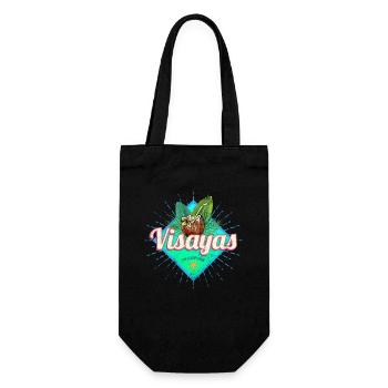 Visayas Philippinen Kokosnuss Filipino Souvenir - Geschenkbeutel für Flaschen - Schwarz - Vorne