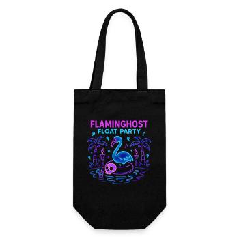 Flaminghost Float Party Halloween Pool - Geschenkbeutel für Flaschen - Schwarz - Vorne