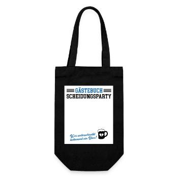 Gästebuch Scheidungsparty Geschieden Scheidung - Geschenkbeutel für Flaschen - Schwarz - Vorne