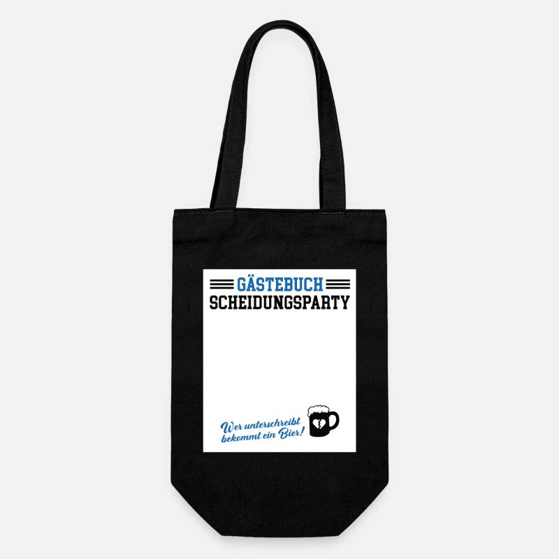 Gästebuch Scheidungsparty Geschieden Scheidung - Geschenkbeutel für Flaschen - Schwarz