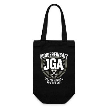 Special operation bachelor party – Last mission before marriage - Gift Bag for Bottles - black - Front