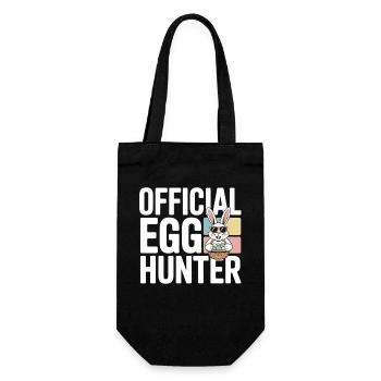 Official Egg Hunter Osterhase Ostern Humor - Geschenkbeutel für Flaschen - Schwarz - Vorne