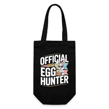 Official Egg Hunter Osterhase Ostern Humor - Geschenkbeutel für Flaschen - Schwarz - Vorne