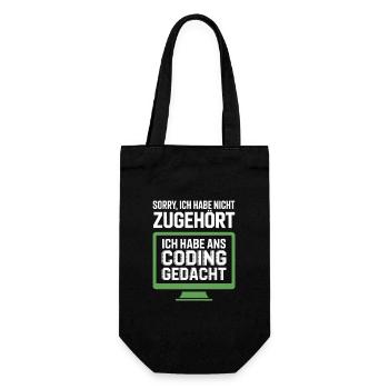 Coding Thinking instead of belonging - Gift Bag for Bottles - black - Front
