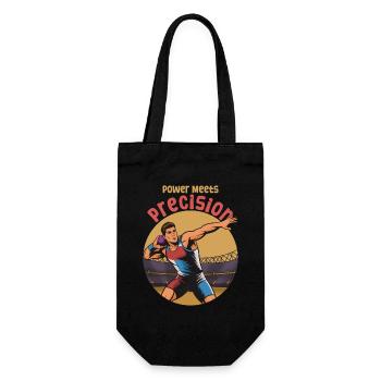 Shot put: Power meets precision - Gift Bag for Bottles - black - Front