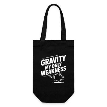 Gravity My Only Weakness - Gift Bag for Bottles - black - Front