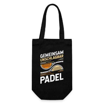 Padel Team UNBEATABLE TOGETHER IN PADEL - Gift Bag for Bottles - black - Front