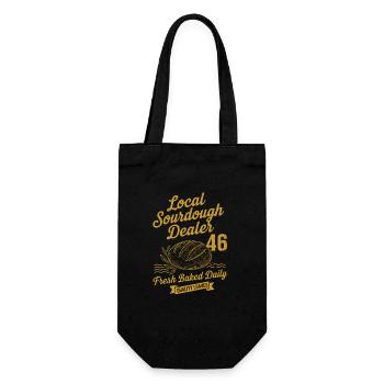Vendeur local de levain Pain au levain fraîchement cuit chaque jour - Sac à bouteille - noir - Devant