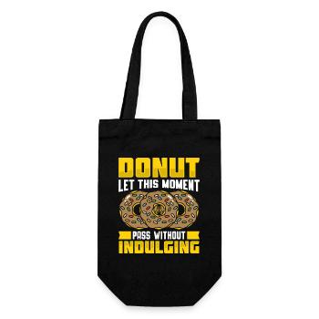 Donut fast food - Gift Bag for Bottles - black - Front