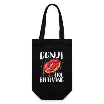 Donut fast food - Gift Bag for Bottles - black - Front