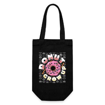 Donut fast food - Gift Bag for Bottles - black - Front